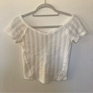 Free People White Off-Shoulder Top